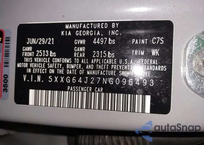 5XXG64J27NG096493: 44035112