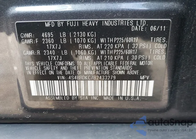 4S4BRDKC7B2433279: 44034242