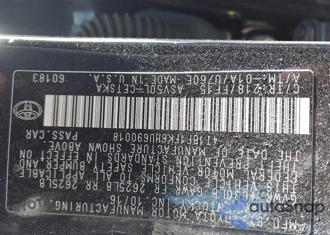 4T1BF1FK6HU690018: 44034336