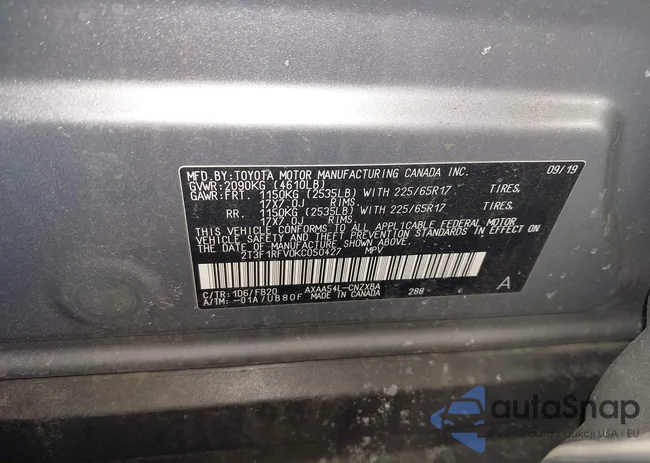 2T3F1RFV0KC050427: 44034348