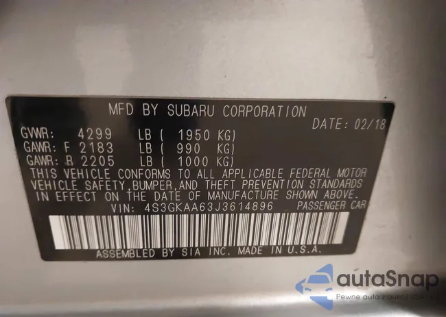 4S3GKAA63J3614896: 44034363