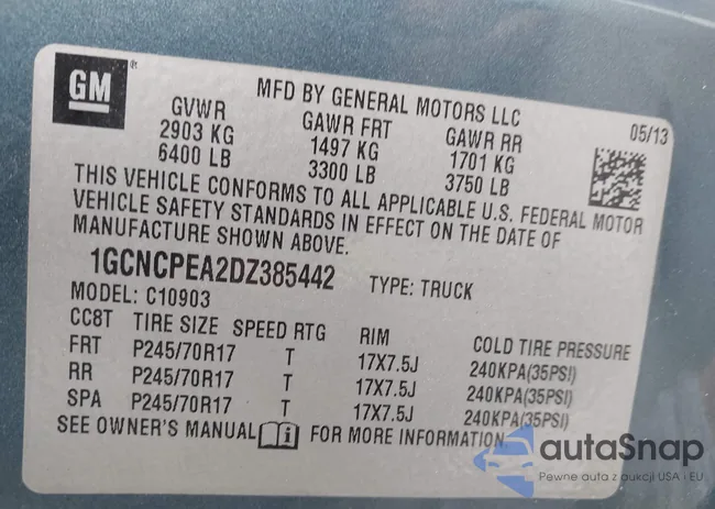 1GCNCPEA2DZ385442: 44034384