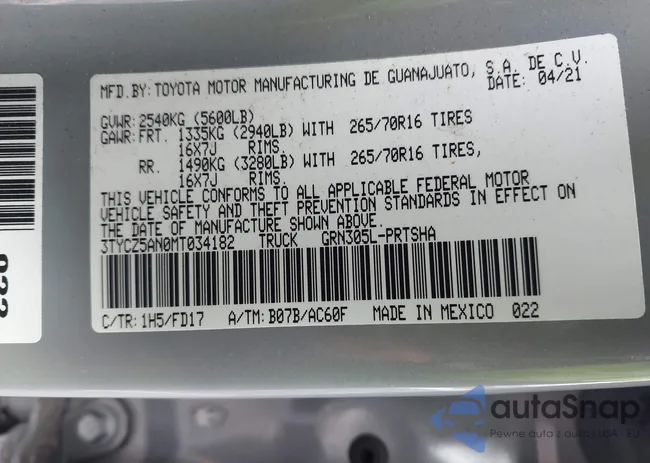 3TYCZ5AN0MT034182: 44034408