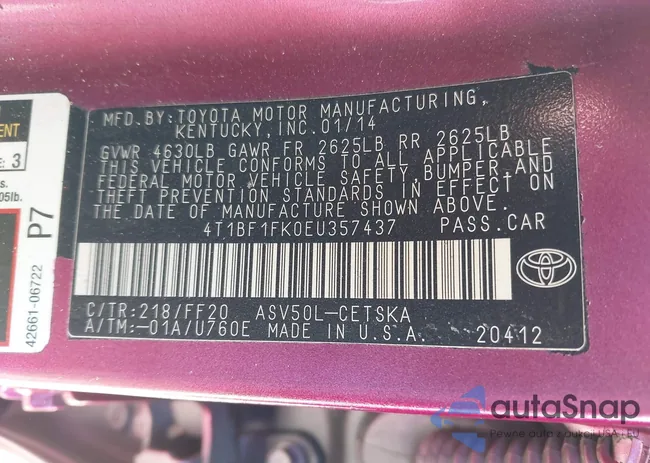 4T1BF1FK0EU357437: 44034412