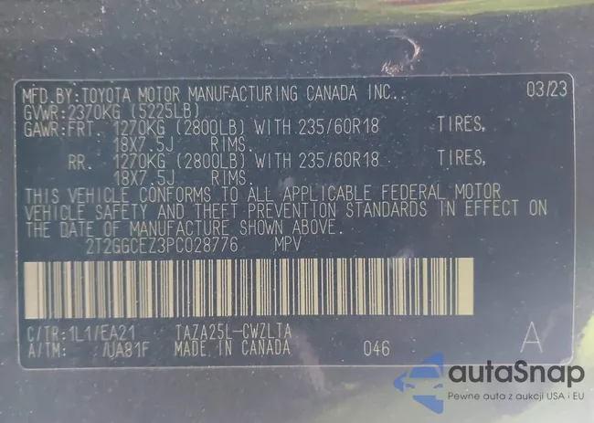 2T2GGCEZ3PC028776: 44034491