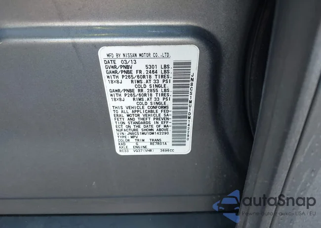 JN8CS1MU1DM142290: 44034516