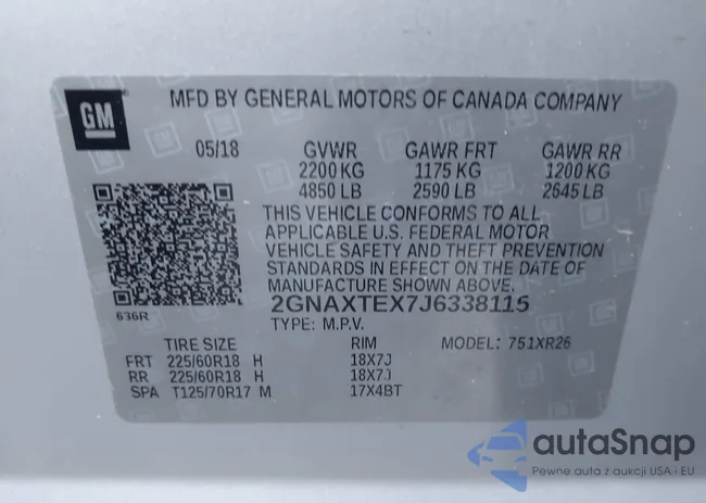 2GNAXTEX7J6338115: 44034571