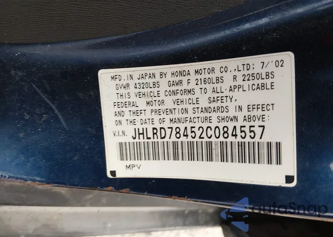 JHLRD78452C084557: 44034624