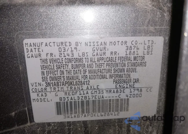 3N1AB7AP0KL628412: 44034627