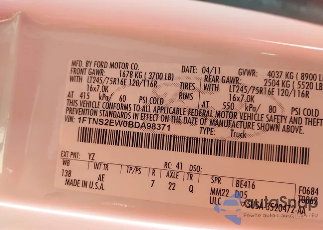 1FTNS2EW0BDA98371: 44035656