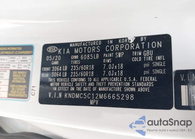 KNDMC5C12M6665298: 44035741