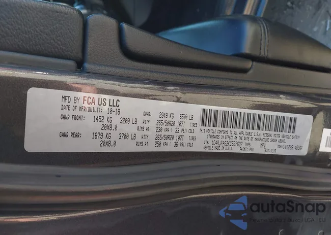 1C4RJFAG2KC567637: 44035882