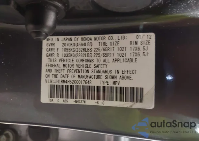 JHLRM4H52CC017648: 44036105