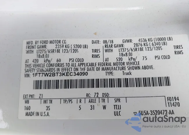 1FT7W2BT3KEC34090: 44035451