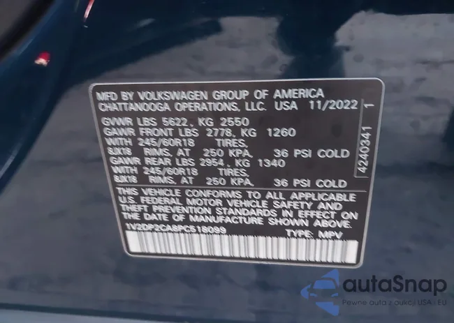 1V2DP2CA8PC518099: 44035520