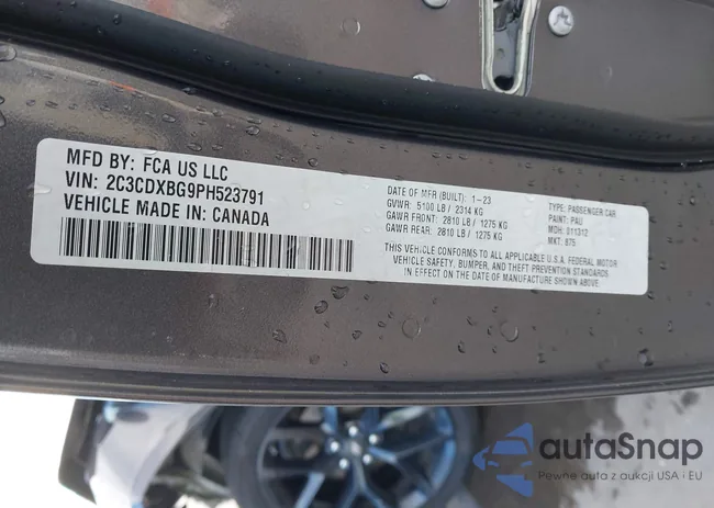 2C3CDXBG9PH523791: 44035573