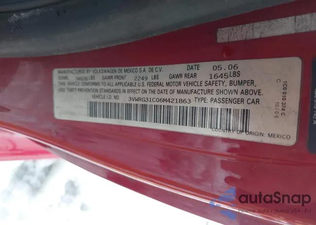 3VWRG31C06M421863: 44036686