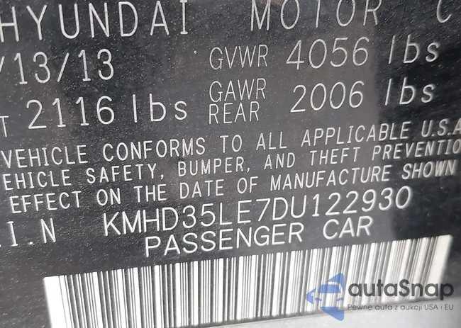 KMHD35LE7DU122930: 44036813