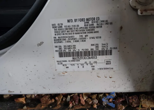 MAJ3S2FEXLC364053: 44036914