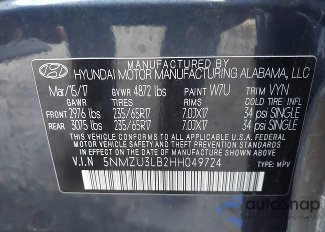 5NMZU3LB2HH049724: 44036952