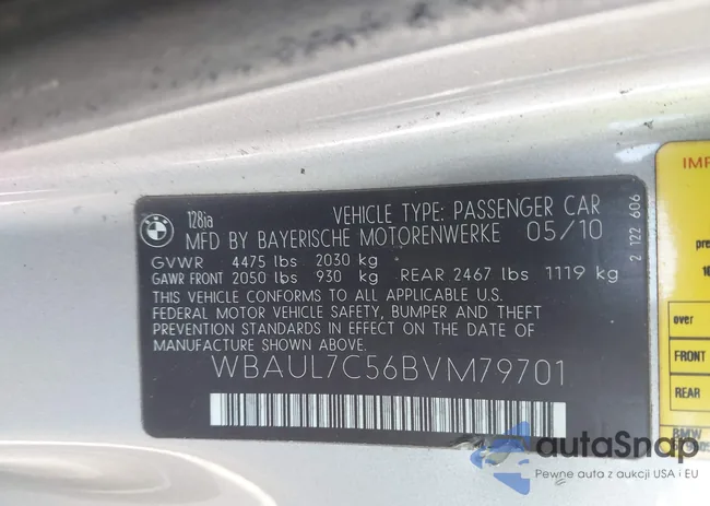 WBAUL7C56BVM79701: 44037035