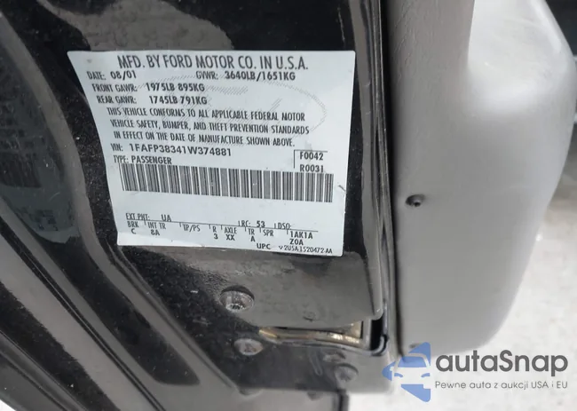 1FAFP38341W374881: 44037156