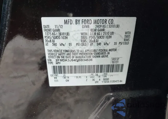 2FMDK3J94DBB34536: 44036411