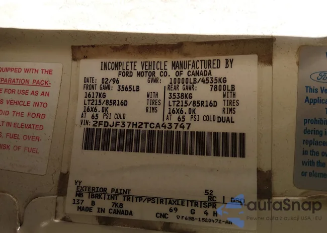 2FDJF37H2TCA43747: 44036433