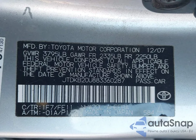 JTDKB20U883360287: 44036465