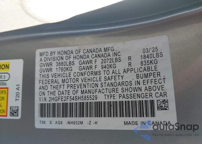 2HGFE2F54SH585529: 44036538