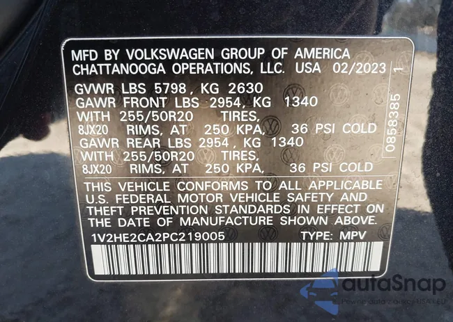 1V2HE2CA2PC219005: 44036544