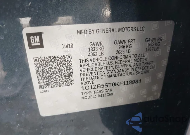 1G1ZB5ST0KF118984: 44037685