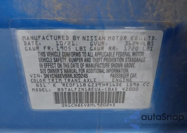 3N1CN8EV8ML920245: 44037759