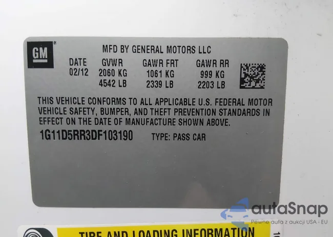 1G11D5RR3DF103190: 44037778