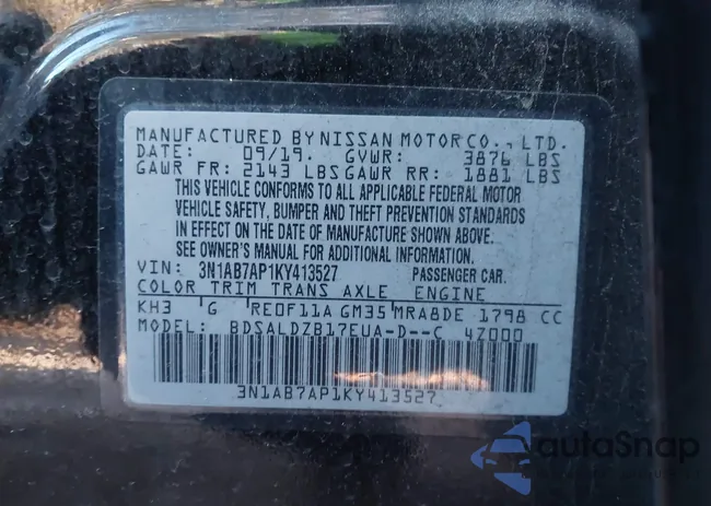 3N1AB7AP1KY413527: 44037791