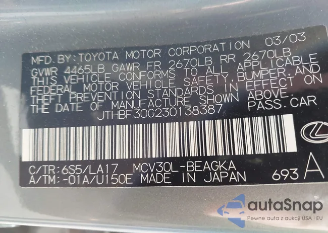 JTHBF30G230138387: 44037892