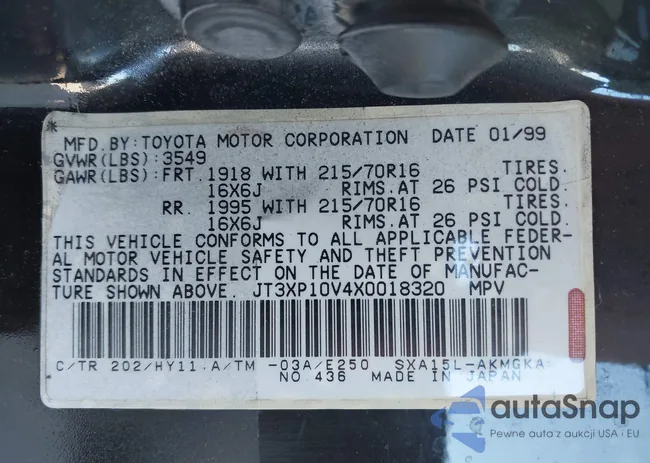 JT3XP10V4X0018320: 44037928