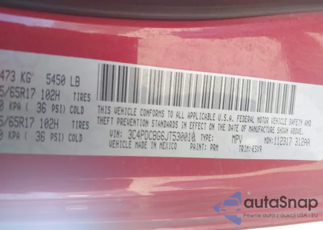 3C4PDCBG6JT530010: 44037974