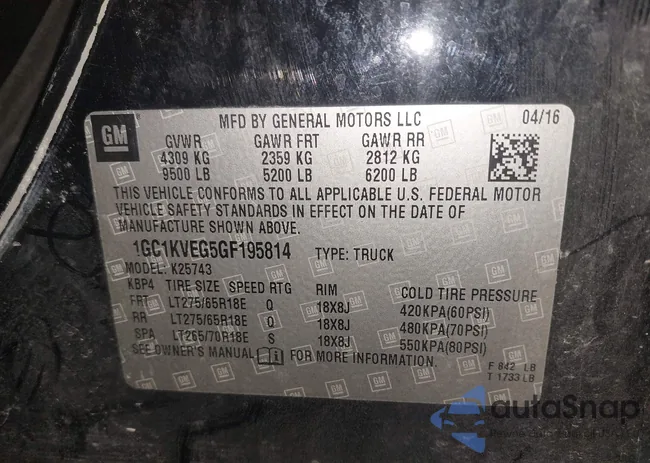 1GC1KVEG5GF195814: 44038122