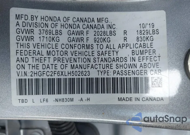 2HGFC2F6XLH502623: 44037254