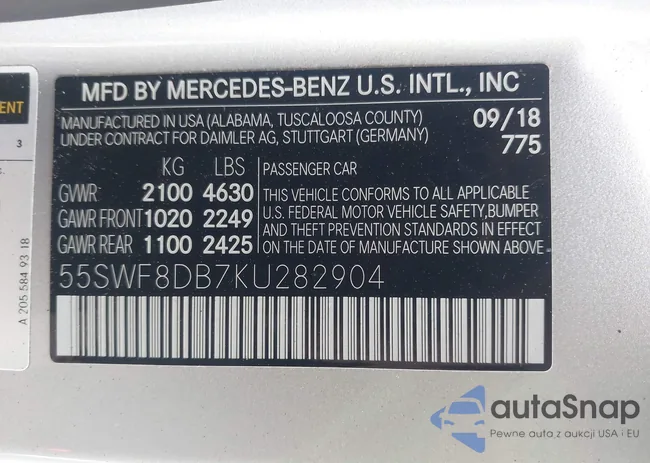 55SWF8DB7KU282904: 44037353