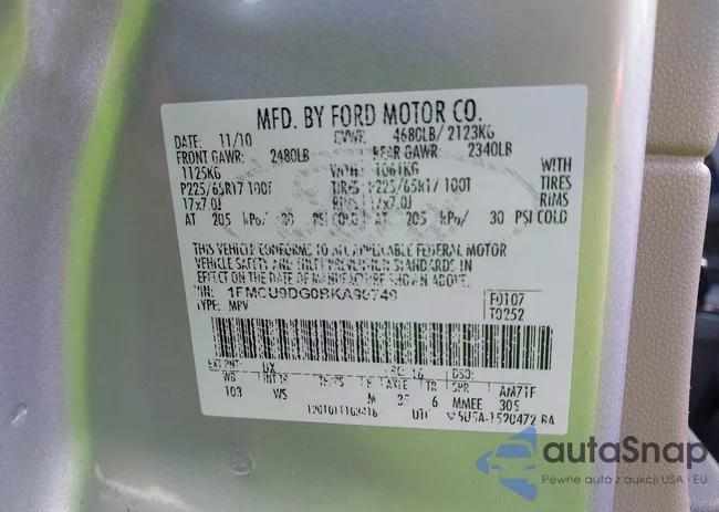 1FMCU9DG0BKA90749: 44037516