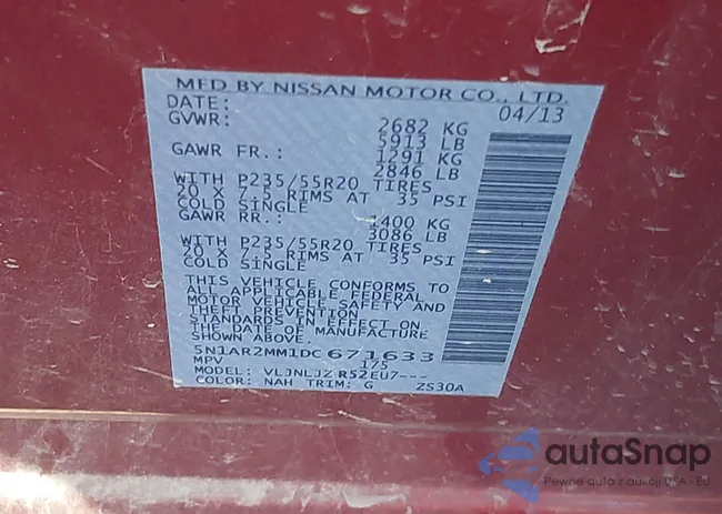 5N1AR2MM1DC671633: 44037581