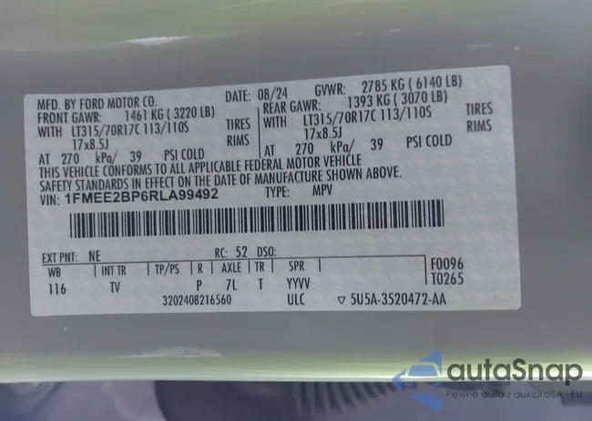 1FMEE2BP6RLA99492: 44037615