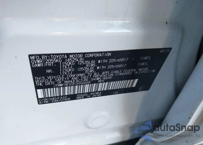 JTMWFREV2FD056668: 44038841