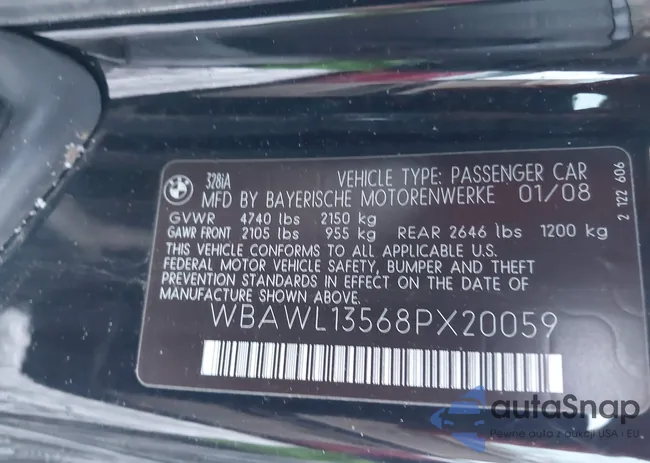 WBAWL13568PX20059: 44038405