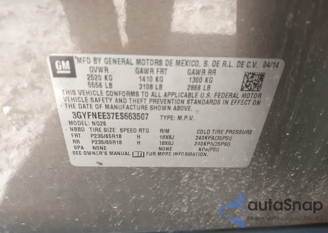 3GYFNEE37ES663507: 44039685