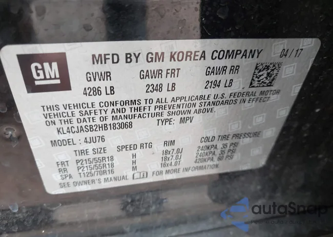 KL4CJASB2HB183068: 44040036