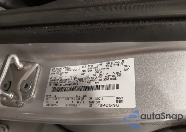 1FMCU0F72FUB65325: 44040041