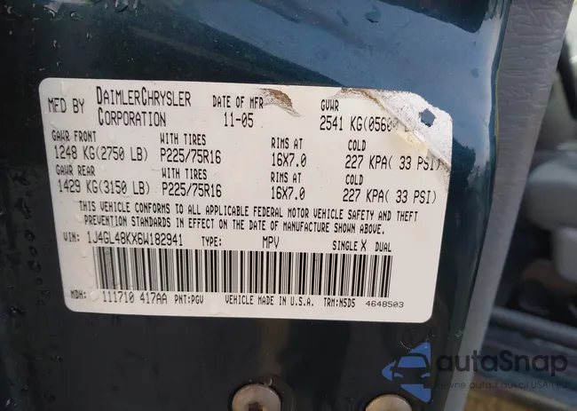 1J4GL48KX6W182941: 44040088